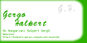 gergo halpert business card